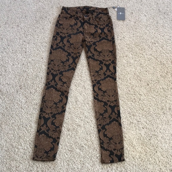 NWT7 for all mankind,THE SKINNY FEATHERED JACQUARD - Picture 7 of 8